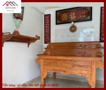 Phòng thờ kết hợp truyền thống và hiện đại